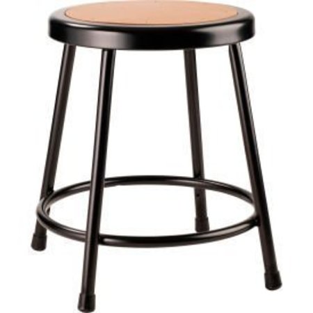 NATIONAL PUBLIC SEATING Interion® 18" Steel Work Stool with Hardboard Seat - Backless - Black - Pack of 2 INT-6218-10/2